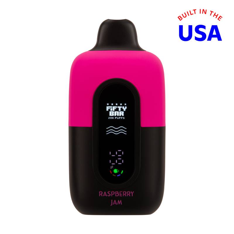 how to open a fifty bar vape Raspberry Jam Fifty Bar 20K Disposable Vape – Mi-Pod