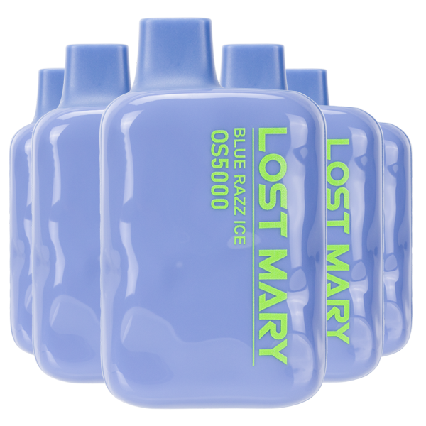 5 Pack Lost Mary Blue Razz Ice Disposable Vape