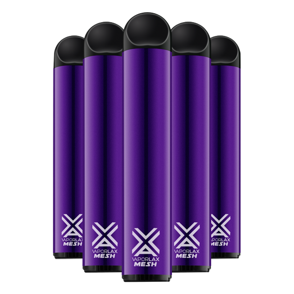 5 Pack VaporLax Disposable Vape Crush Grape 50mg 6.5ml Mi-Pod 5 Pack VaporLax Disposable Vape Crush Grape 50mg 6.5ml Mi-Pod