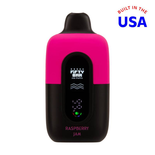 Raspberry Jam Fifty Bar 20K Disposable Vape